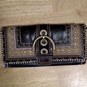 Coach leather long wallet